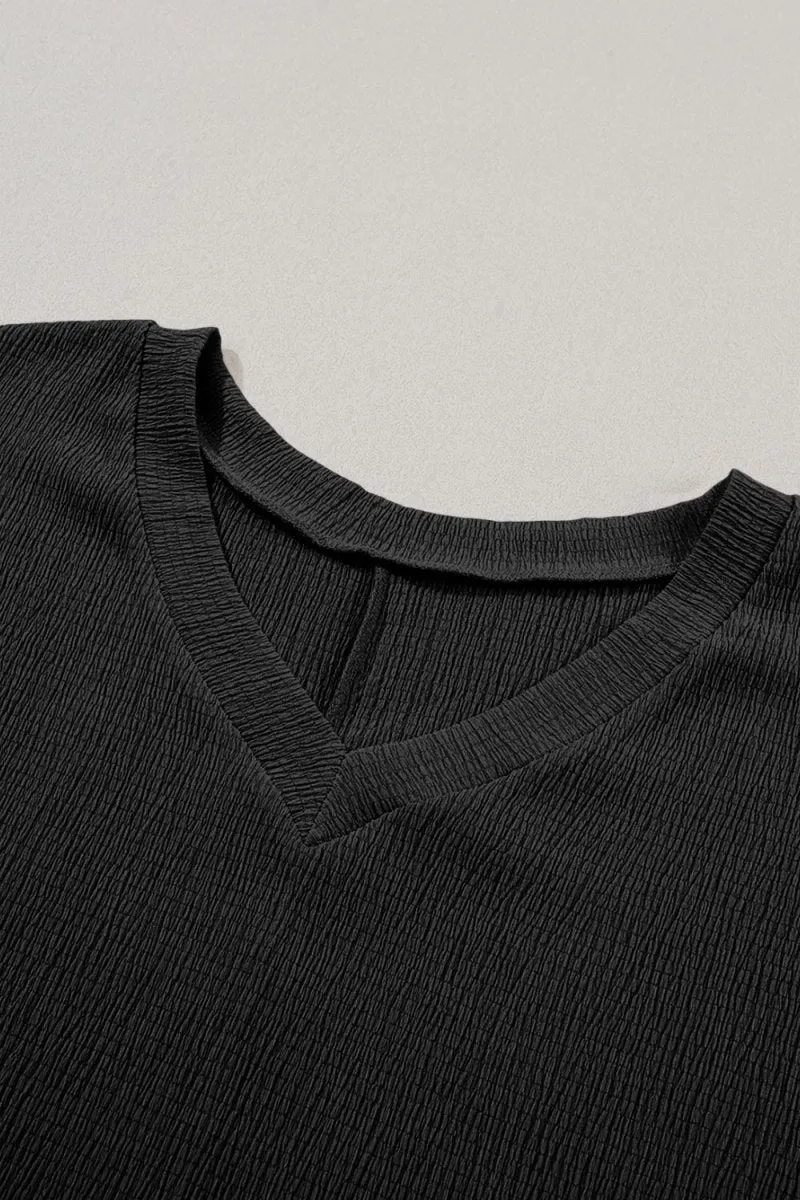Shadow Sky V-Neck Black T-shirts