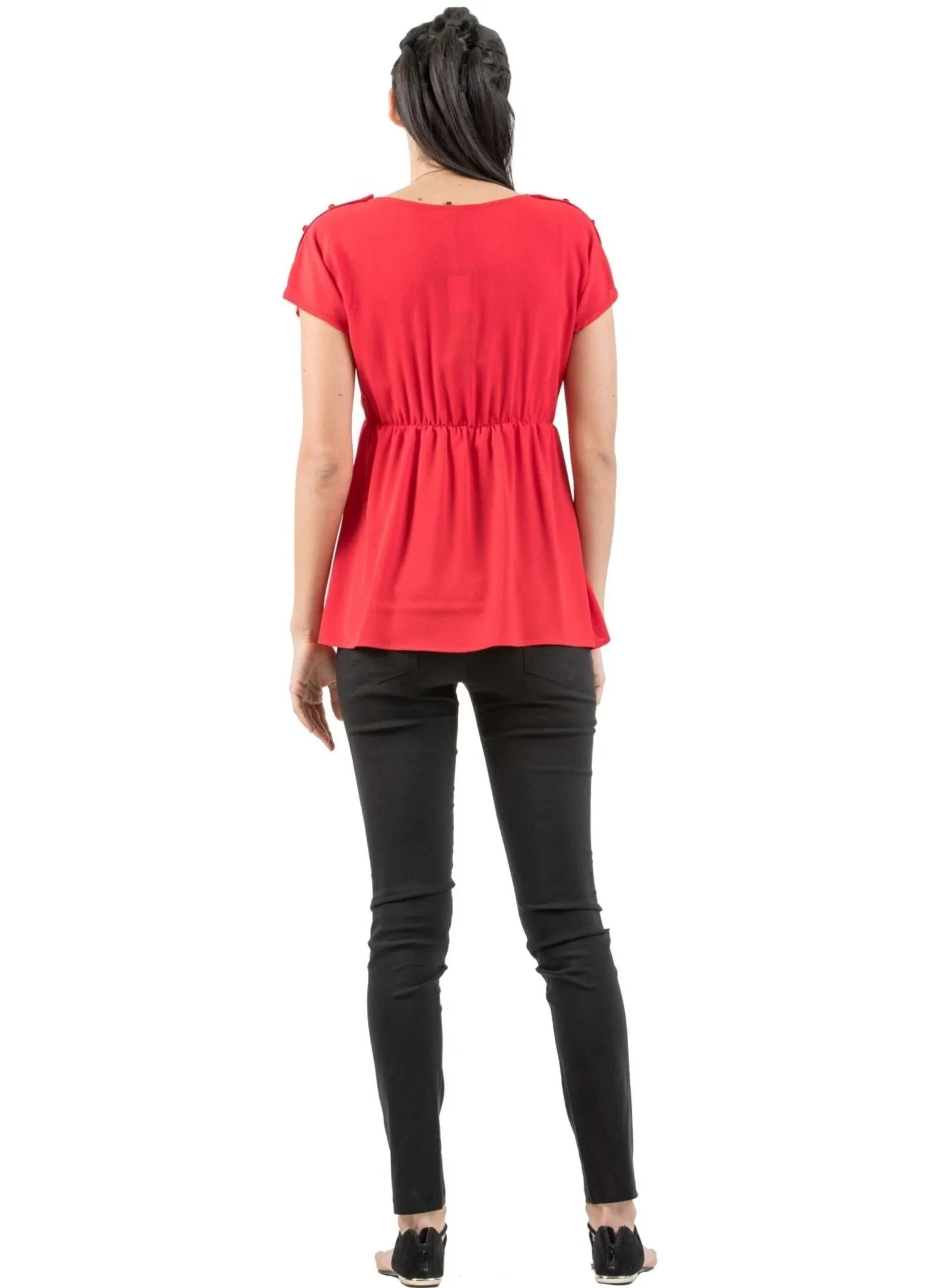 Super Comfortable Skinny Maternity Trousers in Bengaline - Black