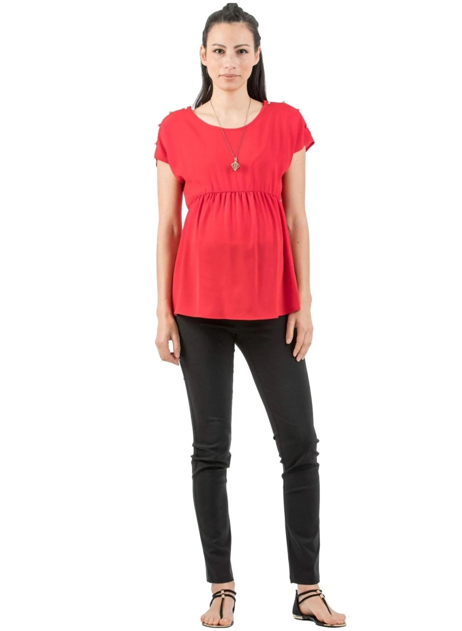 Super Comfortable Skinny Maternity Trousers in Bengaline - Black