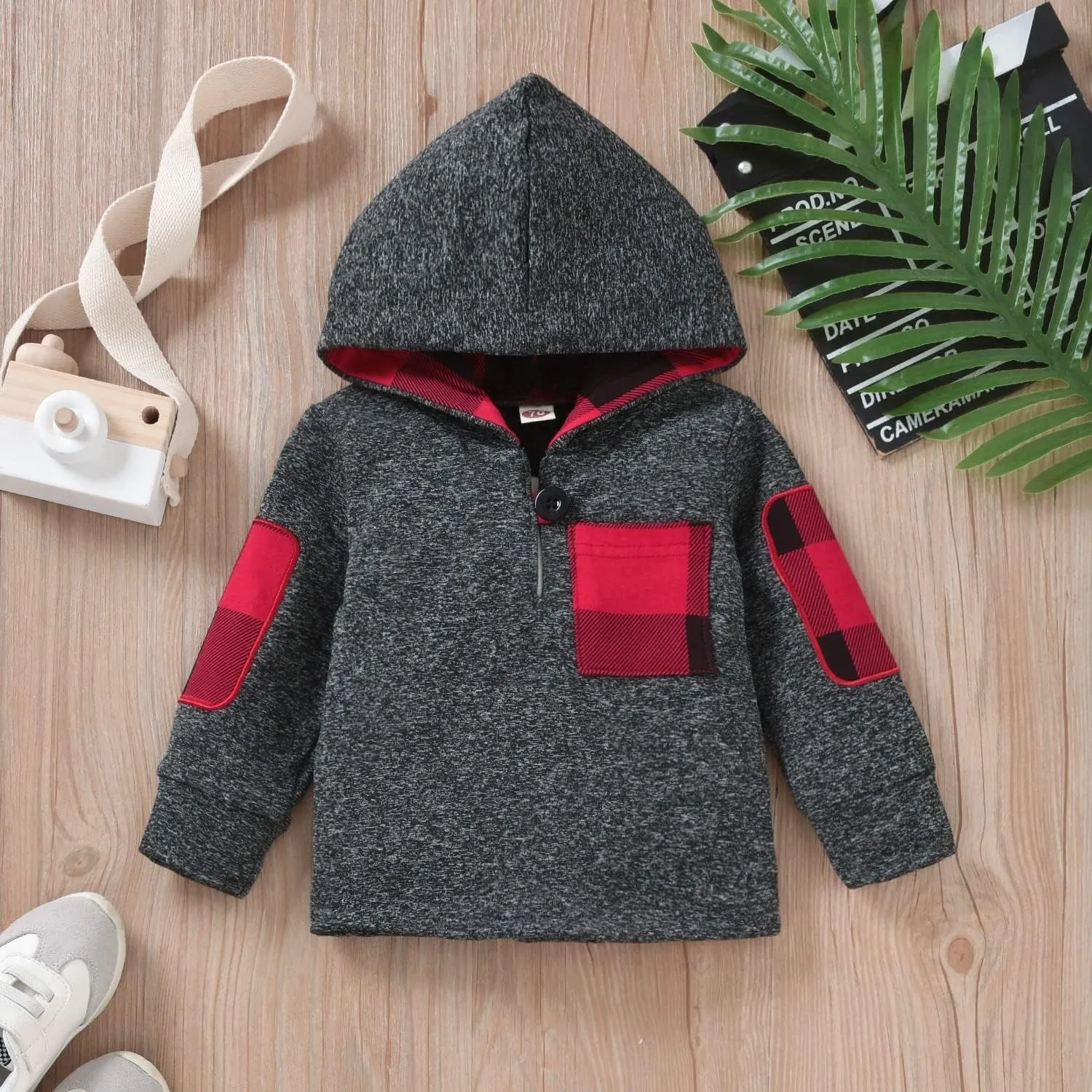 Toddler Baby Boys Buffalo Hoodies Outfit