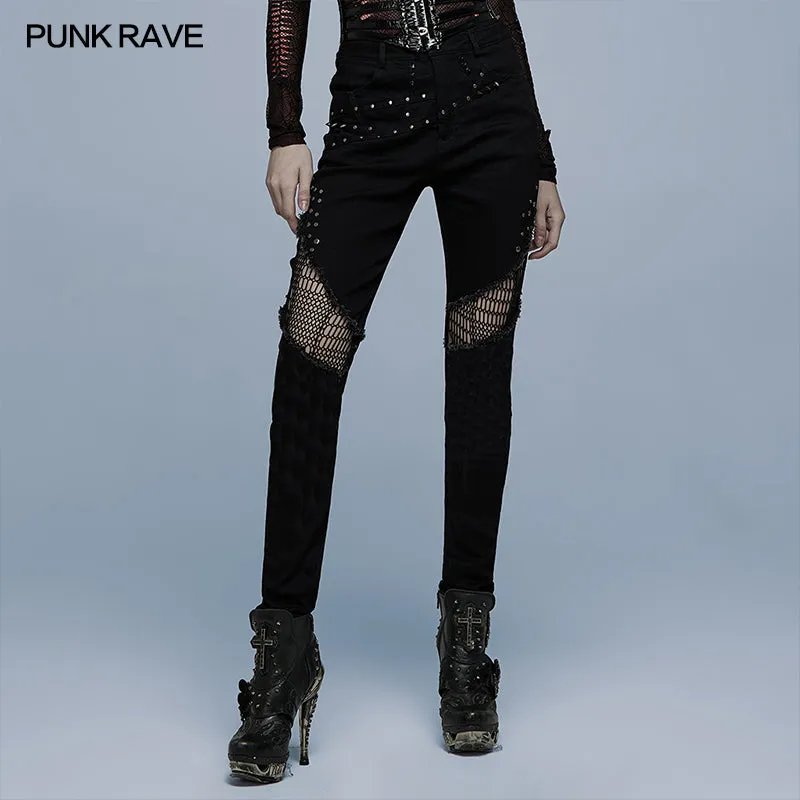 WK-495XCF Punk heavy metal denim trousers