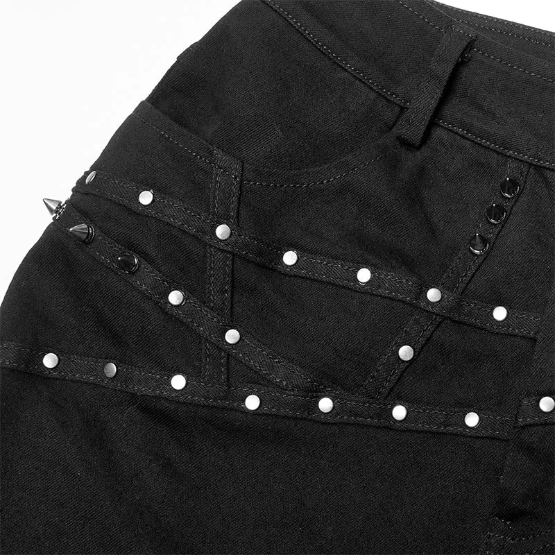 WK-495XCF Punk heavy metal denim trousers