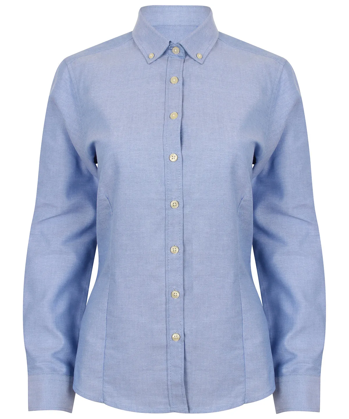 Womens modern long sleeve Oxford shirt | Blue