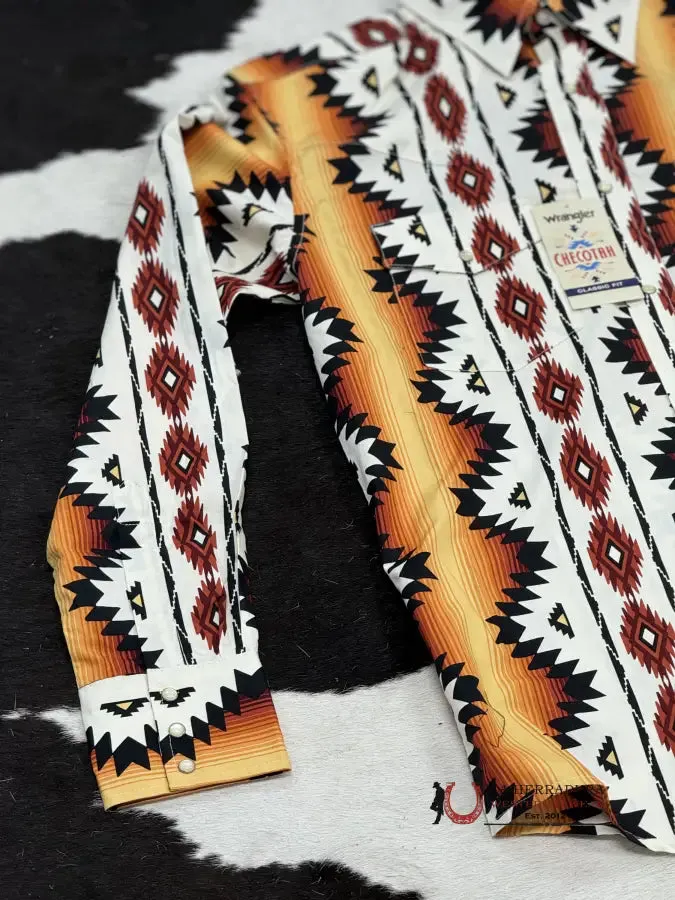 WRANGLER AZTEC ORANGE LONG SLEEVE