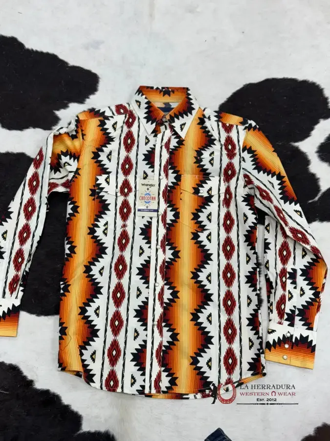 WRANGLER AZTEC ORANGE LONG SLEEVE
