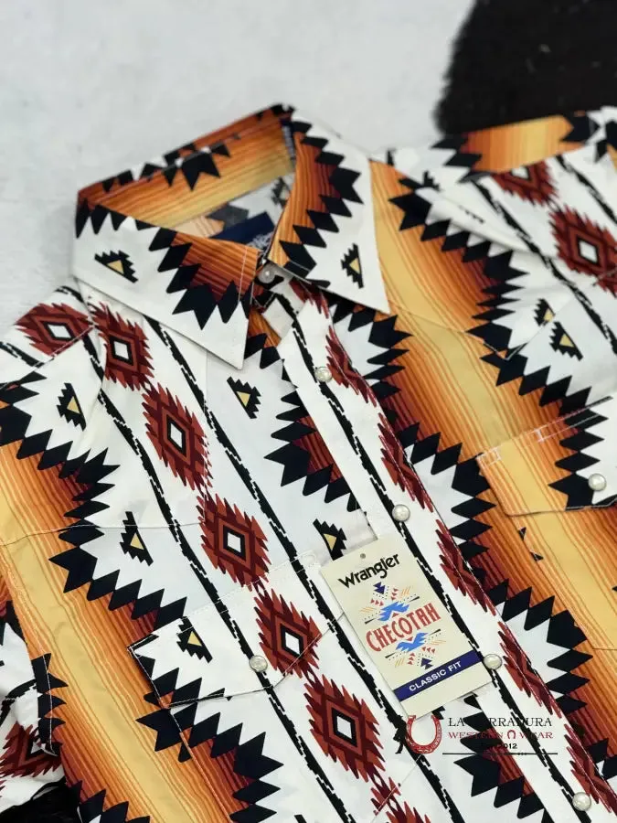 WRANGLER AZTEC ORANGE LONG SLEEVE
